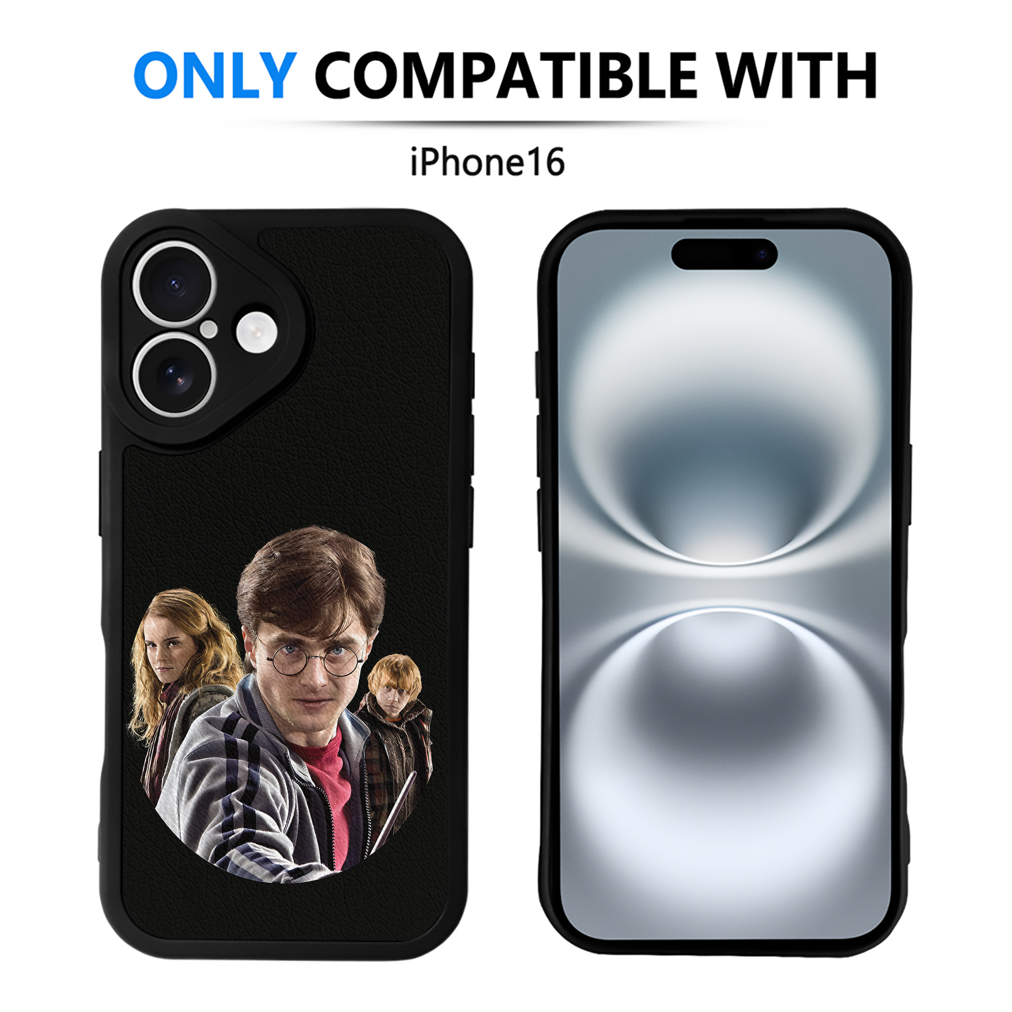 （画像用） Harry Potter ハリー・ポッターシリーズ 【iPhone 16シリーズ対応】シリコンスマホケース（レザー調） 材質：シリコン